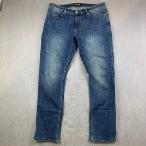 DU/ER Mens Pants 36 Blue Jeans L2X Relaxed Taper Stretch Performance Denim 36x32